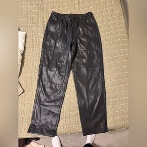 Black Faux Leather Pants